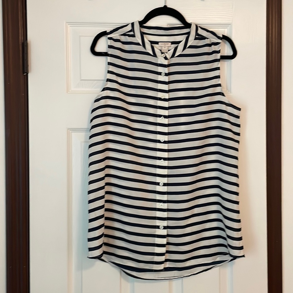 J. Crew Blouse size 12 Sleeveless Button down